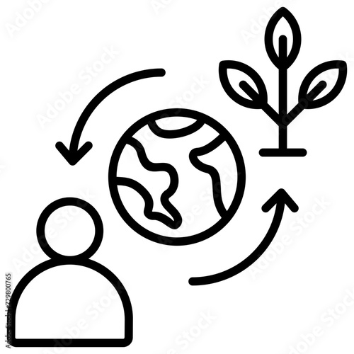 Symbiosis Outline Icon