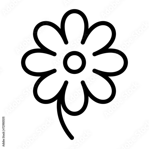 Flowers Vector Line Icon
