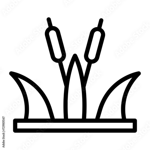 Reeds Vector Line Icon
