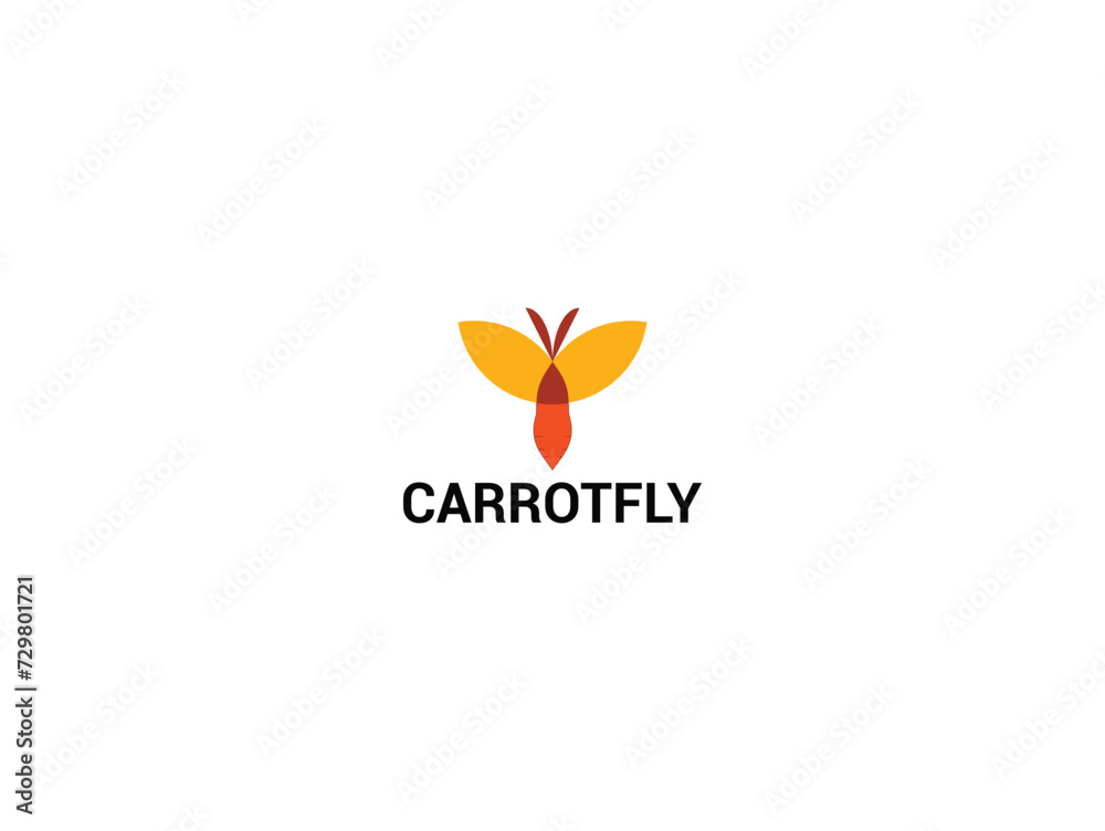 Fototapeta premium Carrotfly natural brand identity logo