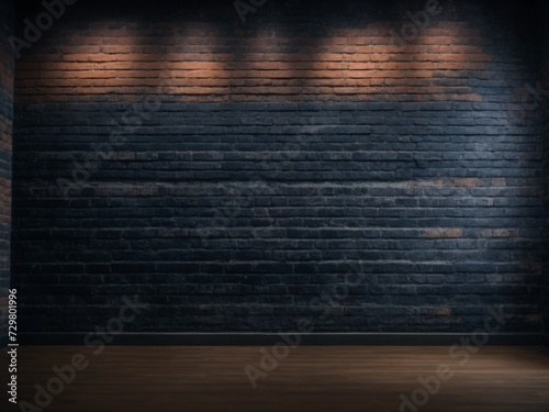 Dark grey and black grunge brick wall texture background, Plain wallpaper without object