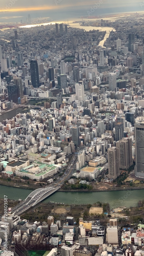 大阪銀橋周辺空からの眺め
