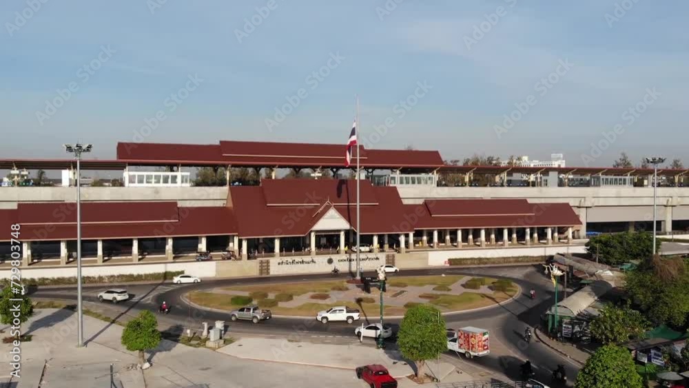 Aerial of Khon Kaen Train Station, Day