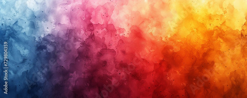 Abstract Watercolor Colorful Cloudy Seamless Pattern Banner photo