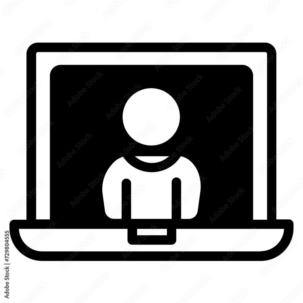 Laptop glyph icon Laptop glyph icon