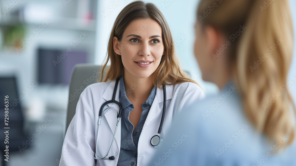 A patient consulting with doctor A patient consulting with doctor