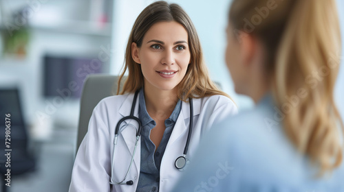 A patient consulting with doctor
