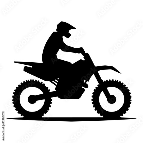 minimal Motorcycle riders vector silhouette black color