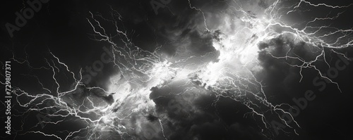 Very scary storm clouds and lightning. Generate AI image