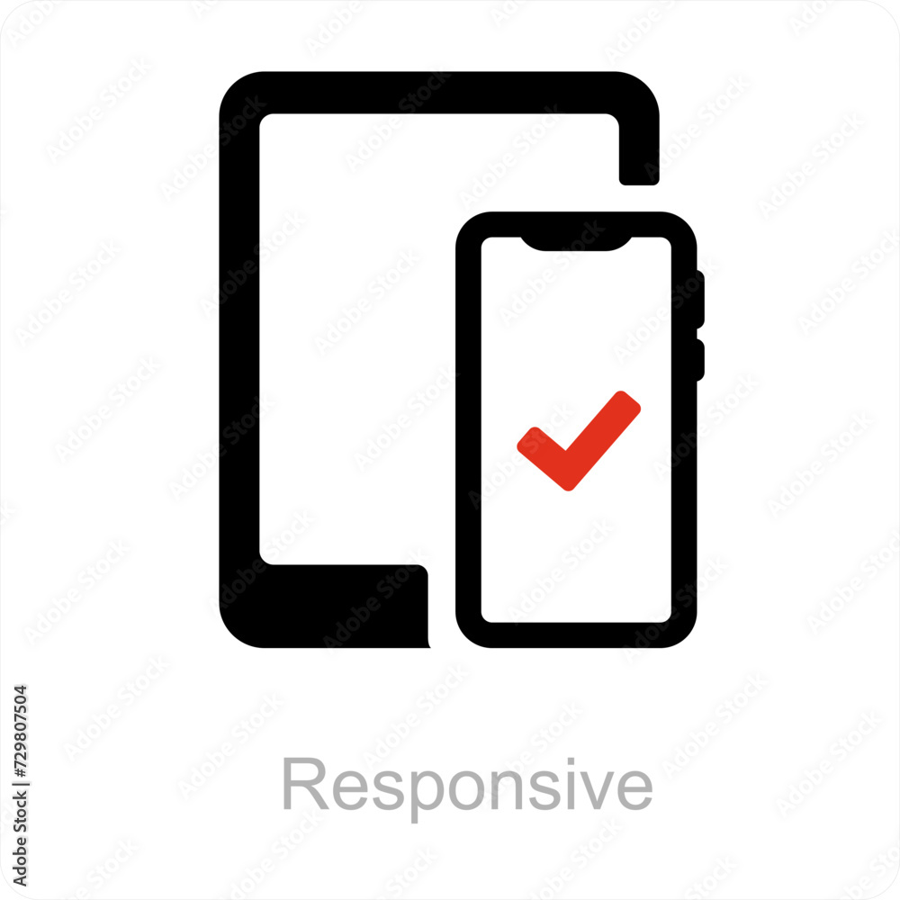 Responsive and technology icon concept Responsive and technology icon concept
