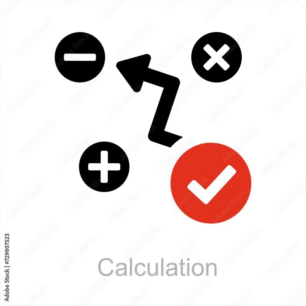 Calculation and accoounting icon concept Calculation and accoounting icon concept