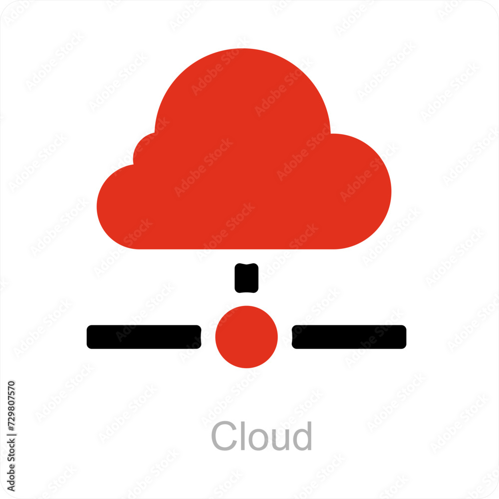 Cloud and connection icon concept Cloud and connection icon concept