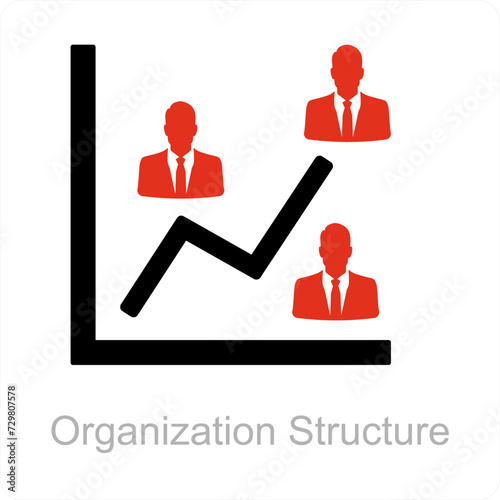 Organization Structure and hierarchy icon concept
