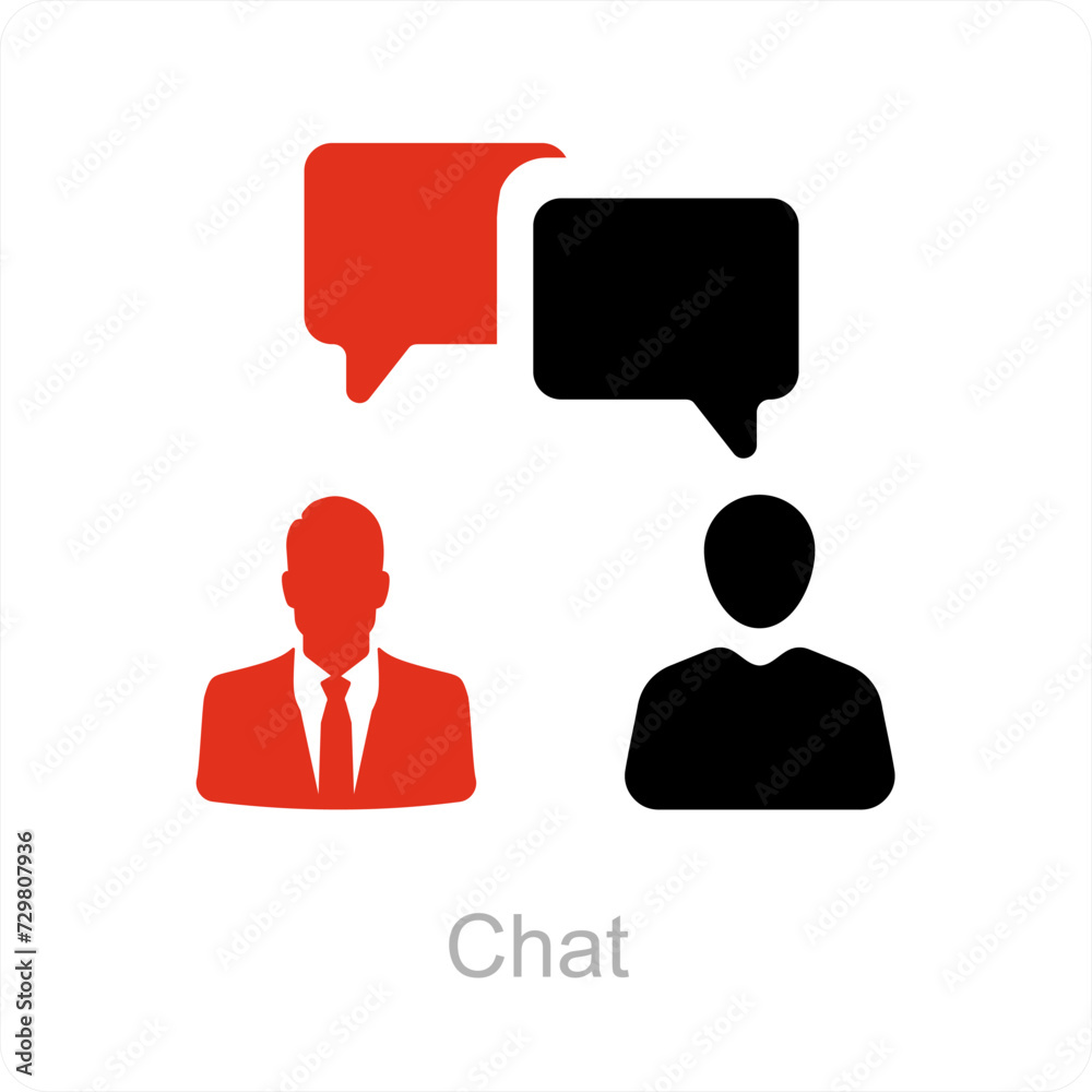Chat and communication icon concept Chat and communication icon concept