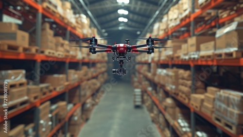 Warehouse Drones Scan Barcodes for Inventory Management - Future Tech Innovation