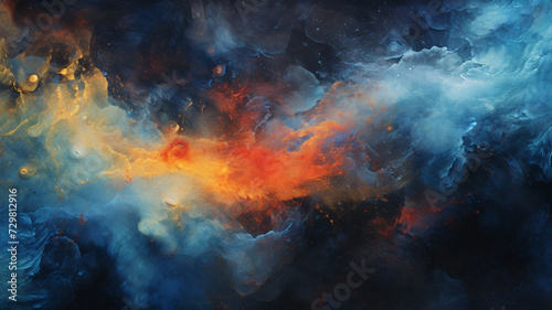 cosmic color abstract  Wallpaper background. © Sansha Creation