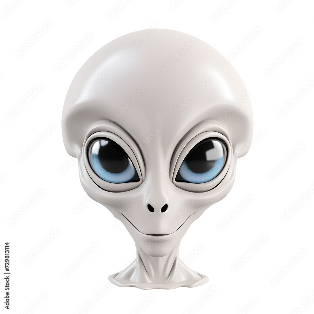 3D Cartoon Alien Illustration Logo Digital Artwork No Background 3D Cartoon Alien Illustration Logo Digital Artwork No Background