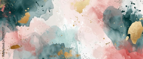 abstract watercolor pattern of colorful watercolours photo