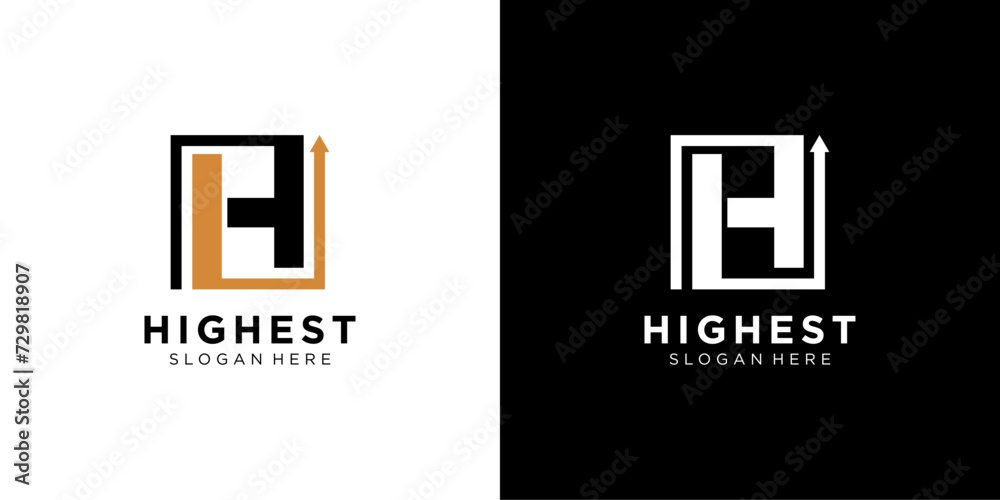 H Letter Growth Shape Logo Design Template H Letter Growth Shape Logo Design Template