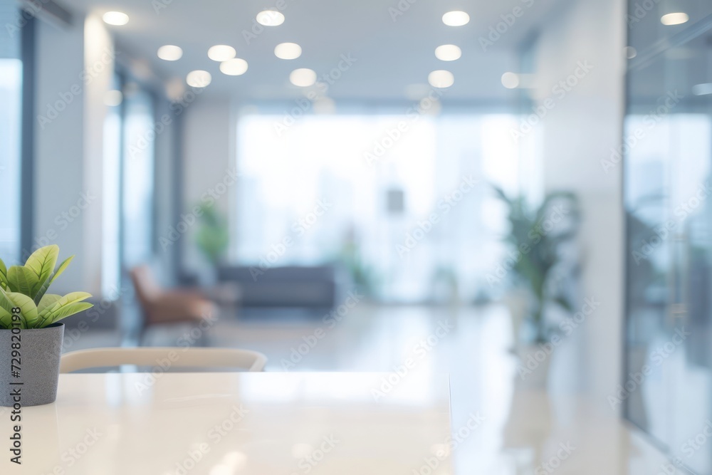Interior of modern office, blur background with bokeh. Interior of modern office, blur background with bokeh.