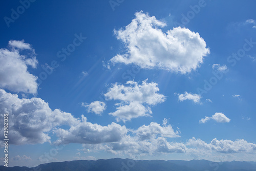 Blue sky background with clouds