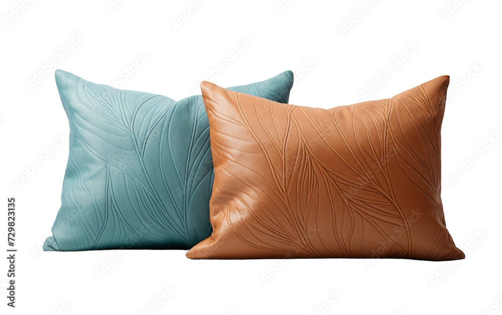 Decorative Throw Pillows Enhancing Isolated White Bed Decorative Throw Pillows Enhancing Isolated White Bed