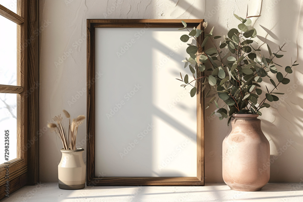 Wooden Poster Frame Mockup with Elegance in Every Detail Wall Decor with Vase and Plant Elegance in Every Detail Wall Decor with Vase and Leaves
Stylish Wooden Frame and Botanical Accents Wooden Poster Frame Mockup with Elegance in Every Detail Wall Decor with Vase and Plant Elegance in Every Detail Wall Decor with Vase and Leaves
Stylish Wooden Frame and Botanical Accents