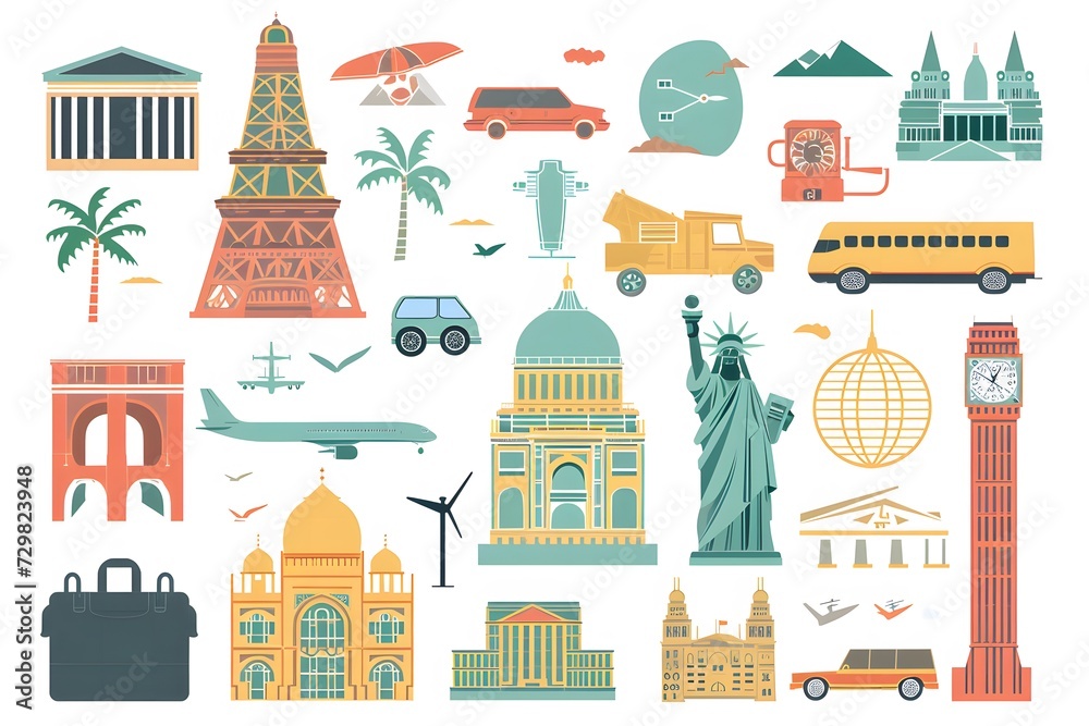 clip art set travel and adventure clip art set travel and adventure