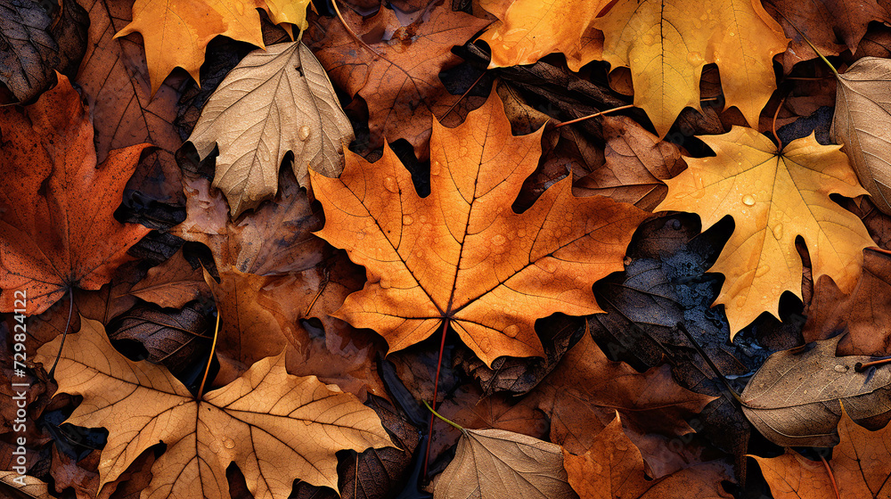 Autumn season landscape backgrounds. Fall abstract autumnal background. Autumn nature background. GenerativeAI