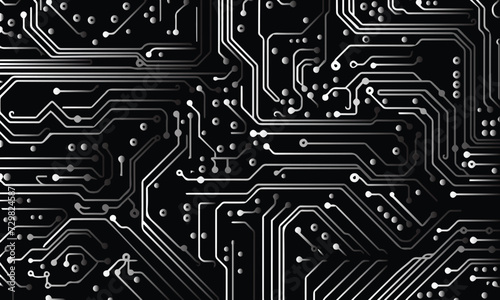 black circuit electronic board background