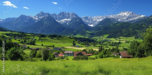 Summer in the famous Lauterbrunnen valley, Berner Oberland, Switzerland, Europe
