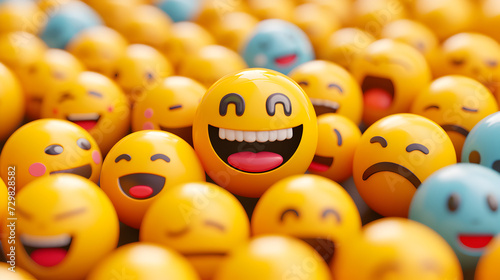 smiley face made of balls
