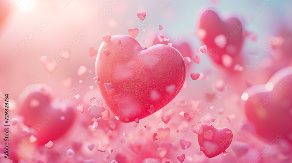 pink heart hearts background