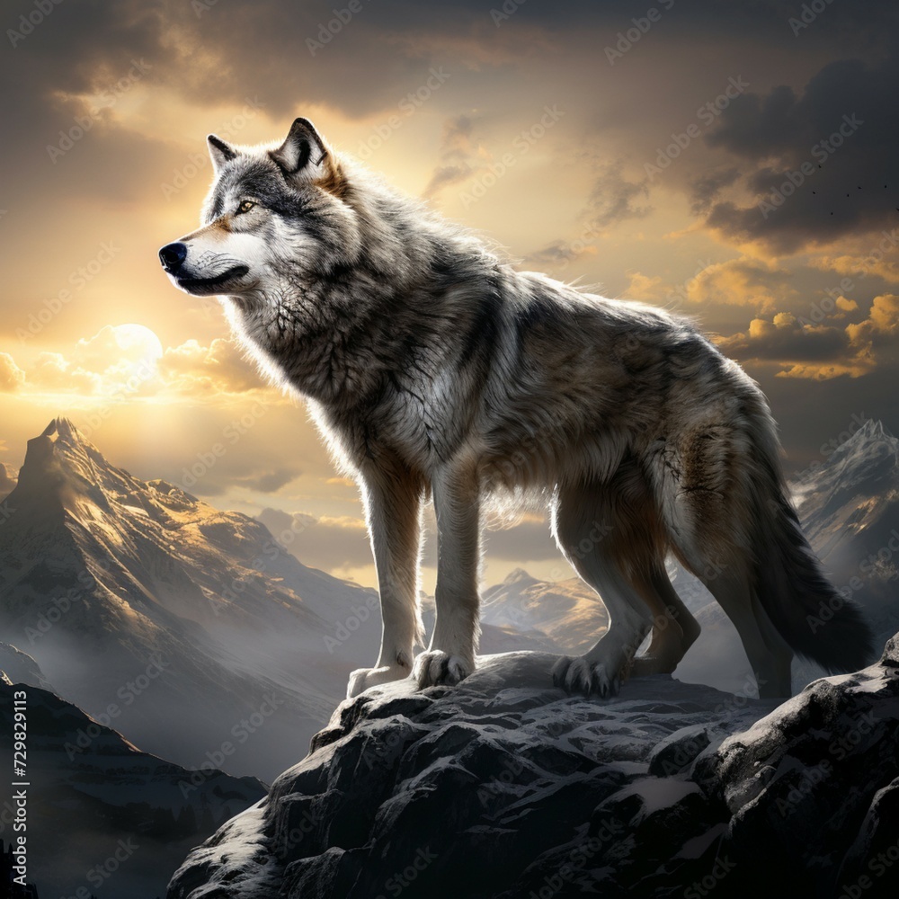 Wolf in the Mountains Wolf in the Mountains