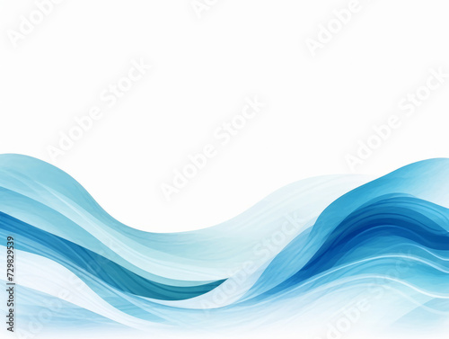 Abstract watercolor brushstroke white background with watery lines curved like ocean waves with copy space and soft artistic lines for web banner background graphic resource. © Mary Salen