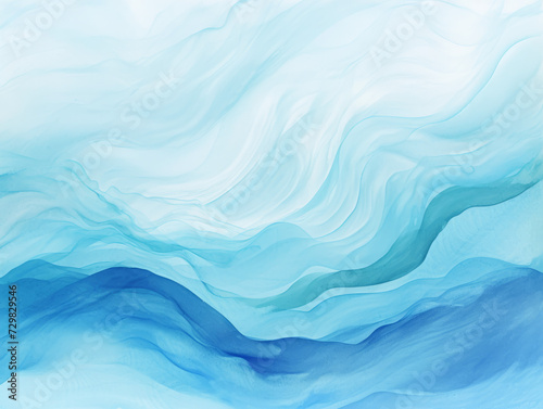 Abstract watercolor brushstroke watery lines curved like ocean waves with copy space and soft artistic lines for web banner background graphic resource. © Mary Salen