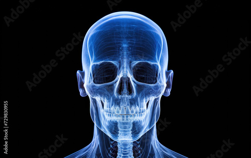 X-Ray Visualization of Human Head and Cervical Spine