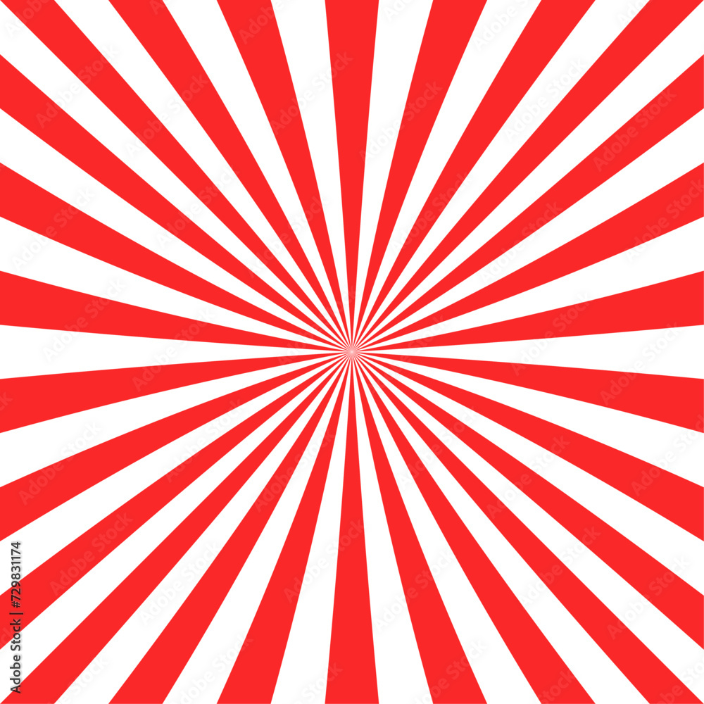 Red Radial Lines Comical