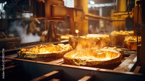 Molten Metal Pouring in a Foundry