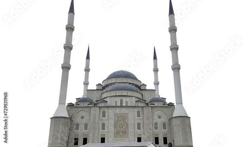 Fotografía mosque construction four minarets social complex