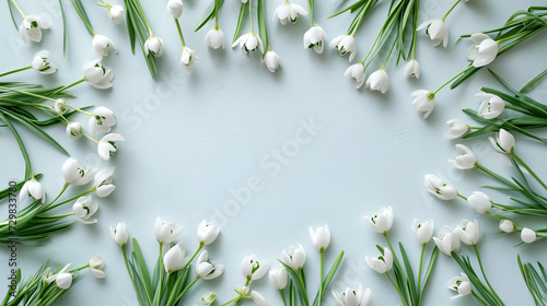 frame of snowdrops
