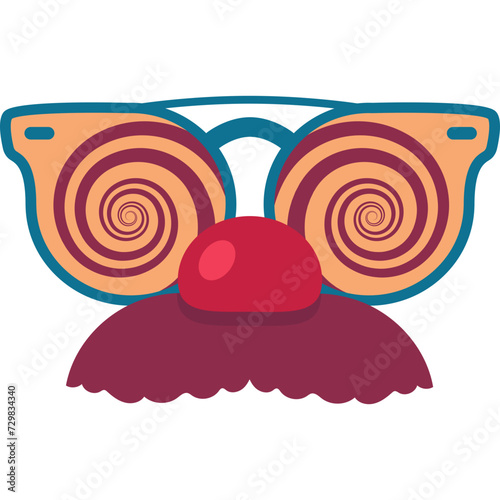 April Fools Day Glasses Illustration