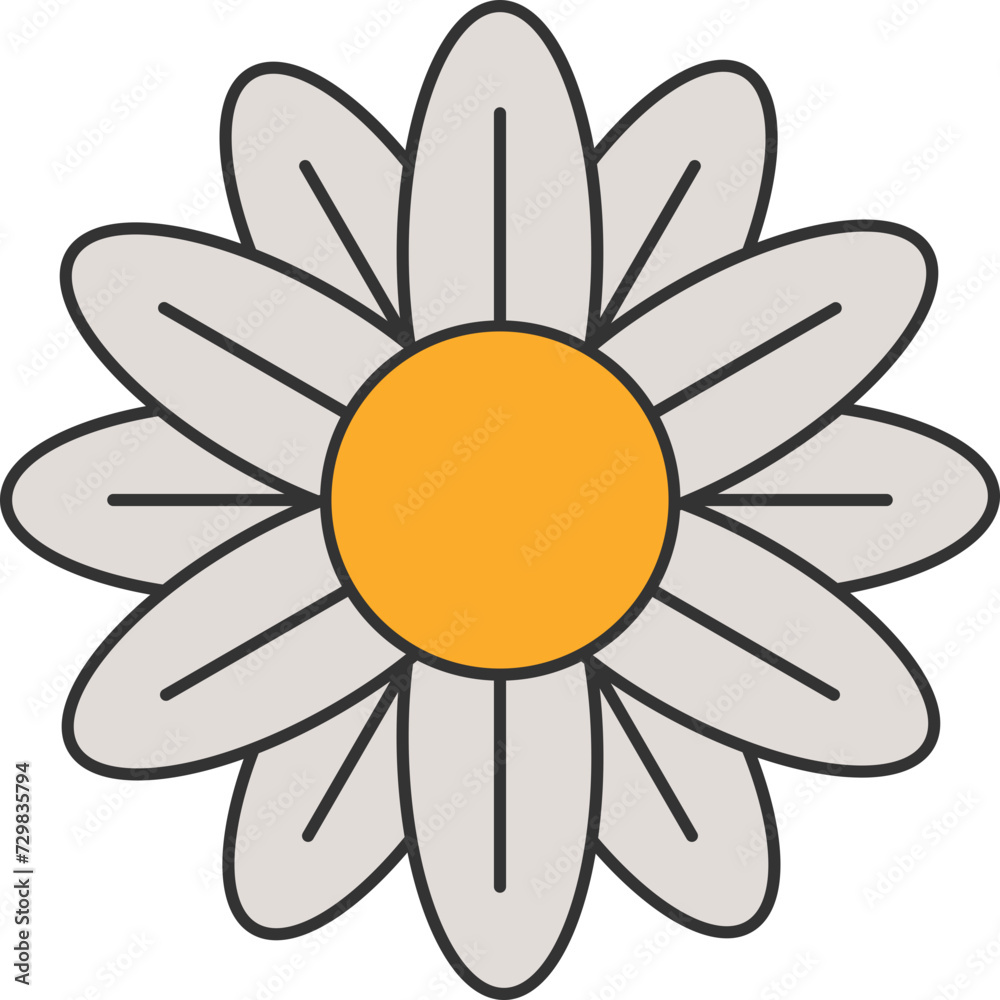 Retro Groovy Flower