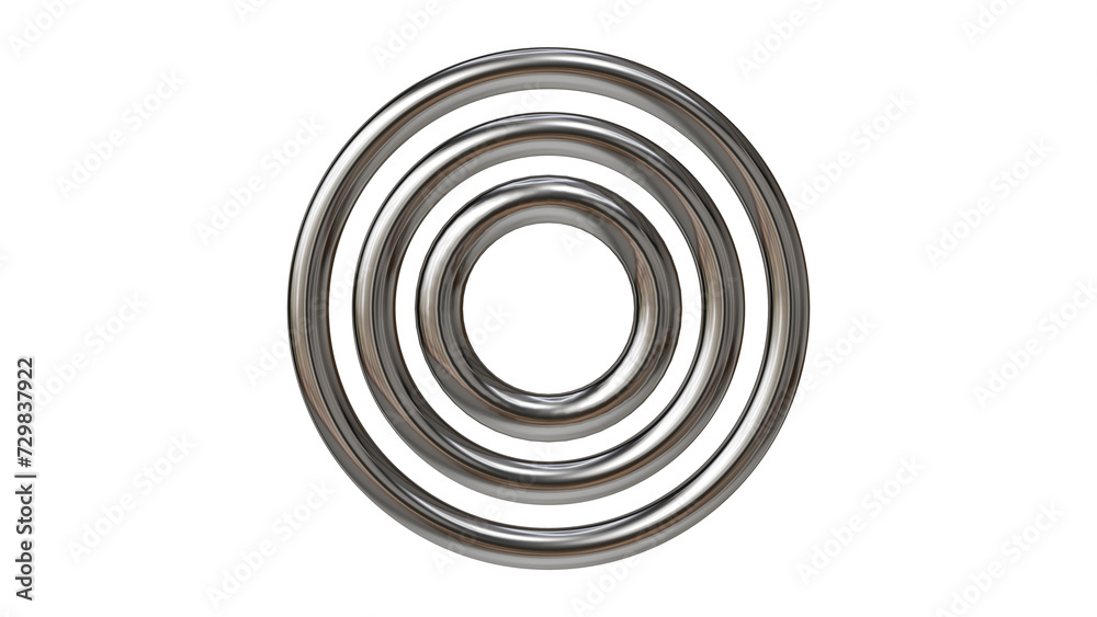 silver chrome metal ring on transparent background, 3d render silver chrome metal ring on transparent background, 3d render