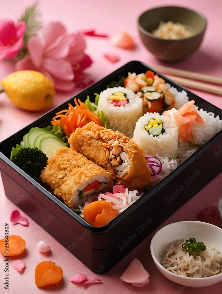 food sushi, bento food sushi, bento