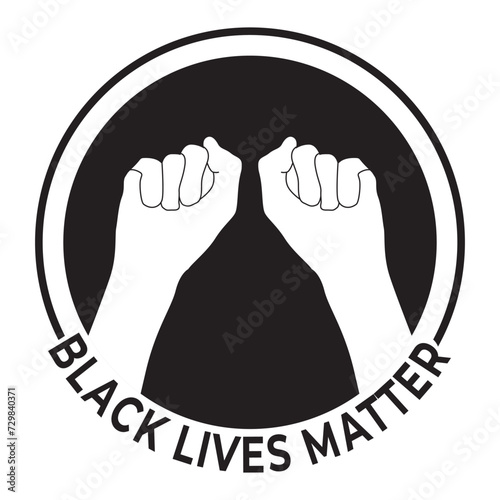 Symbol of the black freedom movement. Black lives matter. Movement for freedom and equality.  Black Lives Matter. America.