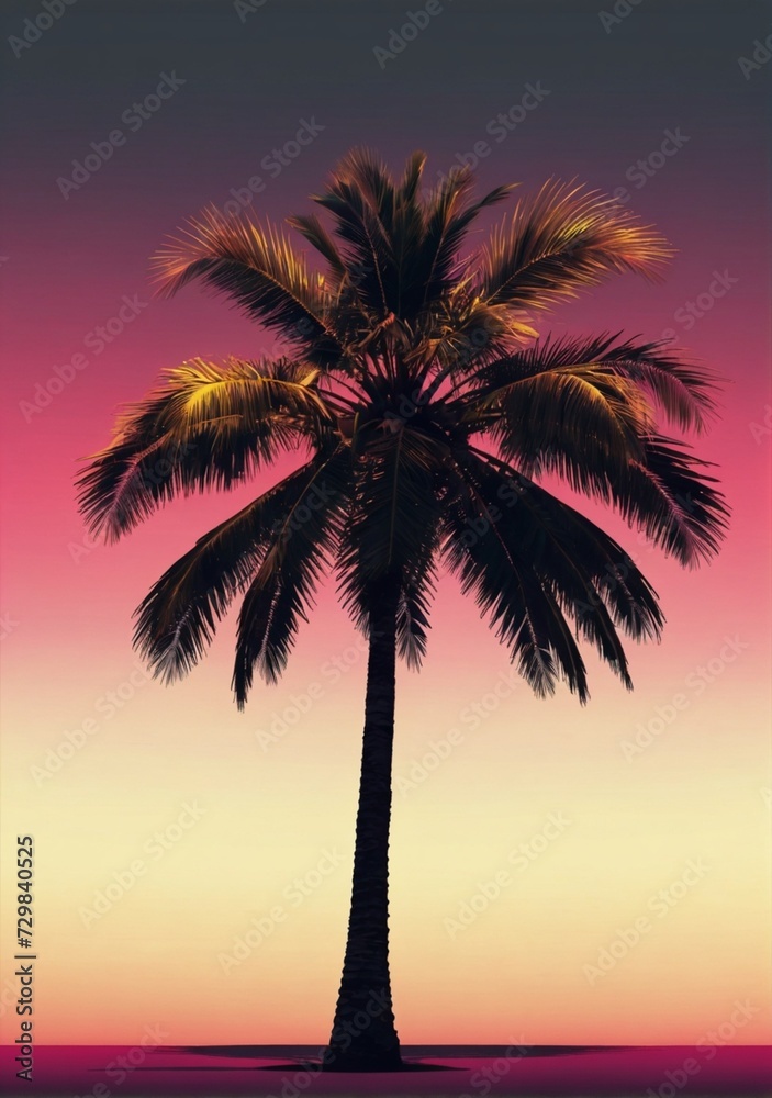 silhouette of palm trees at sunset