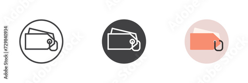Price tag different style icon set