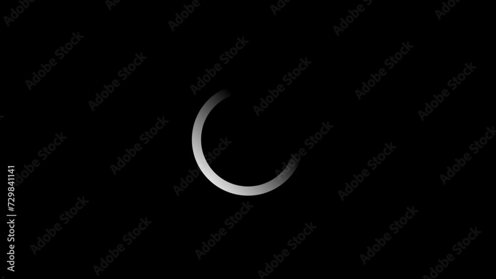 Loading Circle, video. Download progress, preloader animation web design template, interface buffering upload. Animation of UI element in 4K. Chroma key green screen. Progress loading bar