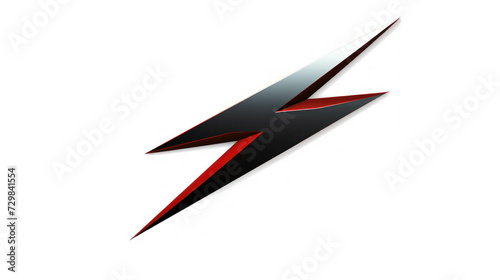 A black lightning bolt logo illustration.A lightning flash icon on a white background.